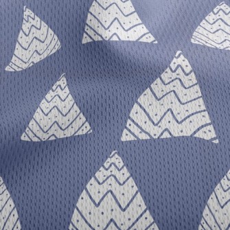 Line Art Mountain Athletic Mesh Flat Back