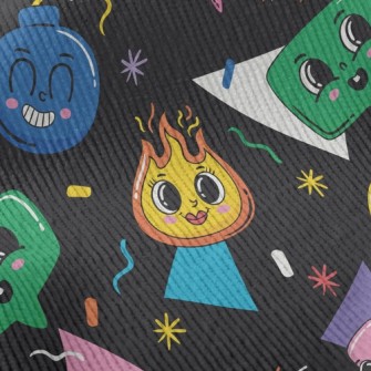Cartoon Flame Smiley Standard Corduroy