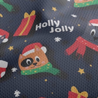 Christmas Cat Athletic Mesh Flat Back