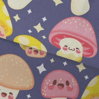 Shiny Cartoon Mushrooms Waterproof Oxford