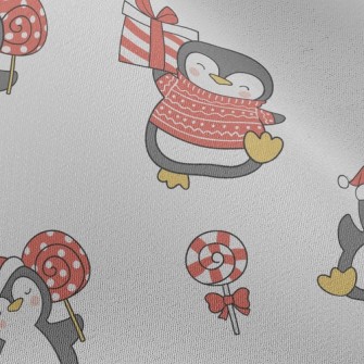 Happy Christmas Penguin Chiffon