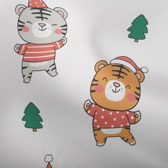 Happy Tiger Celebrates Christm Dobby