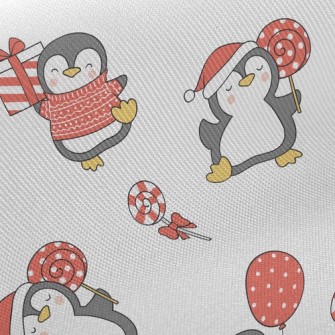Happy Christmas Penguin Twill