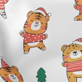 Happy Tiger Celebrates Christm Stretch Ponte