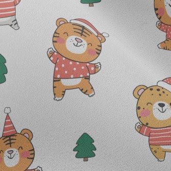 Happy Tiger Celebrates Christm Chiffon
