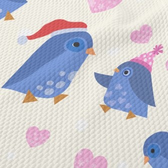 Cute Penguin Family Birdseye Piqué