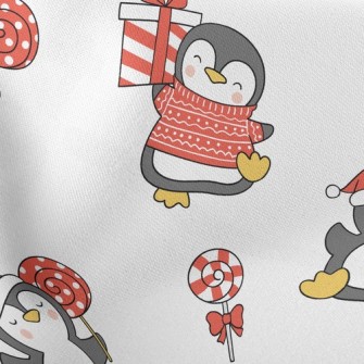 Happy Christmas Penguin Stretch Ponte