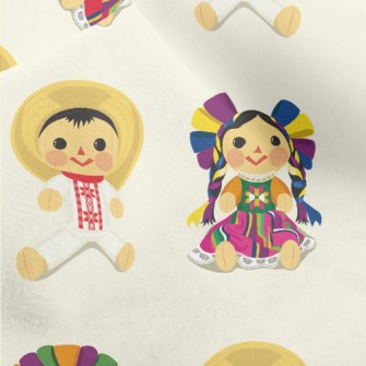 Mexican Traditional Doll Micro Fleece