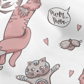 Stretching Kitten Micro Fleece