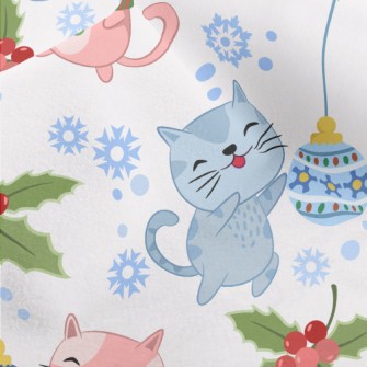 Kittens Celebrate Christmas Micro Fleece