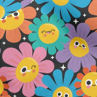 Colorful Sunflowers Micro Fleece