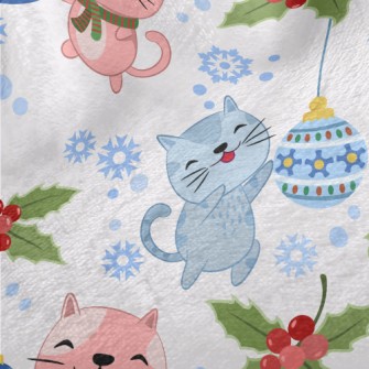 Kittens Celebrate Christmas Minky