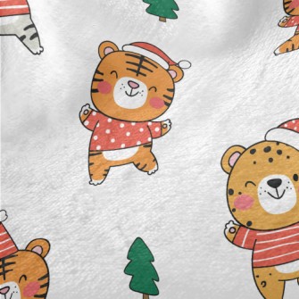 Happy Tiger Celebrates Christm Minky