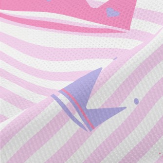 Striped Shiny Crown Piqué