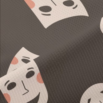 Weird Smiley Mask Piqué