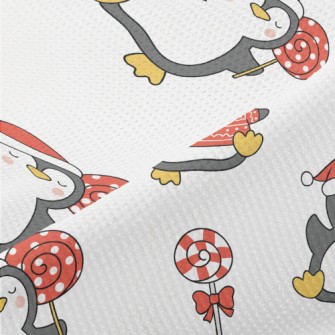 Happy Christmas Penguin Piqué