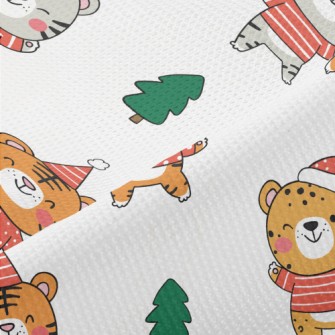 Happy Tiger Celebrates Christm Piqué