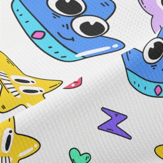 Video Game Style Pattern Piqué