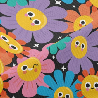 Colorful Sunflowers Piqué
