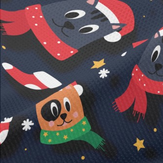 Christmas Cat Piqué