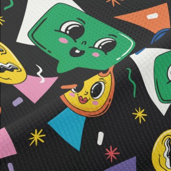 Cartoon Flame Smiley Piqué