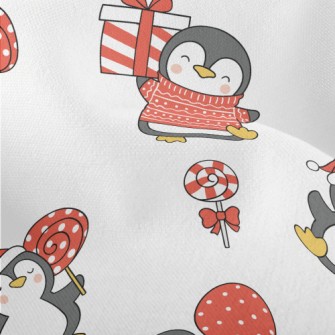 Happy Christmas Penguin Lightweight Performance Linen