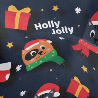 Christmas Cat Lightweight Performance Linen