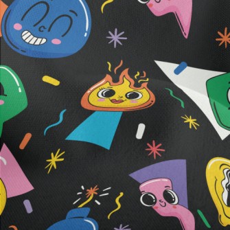 Cartoon Flame Smiley Lightweight Performance Linen