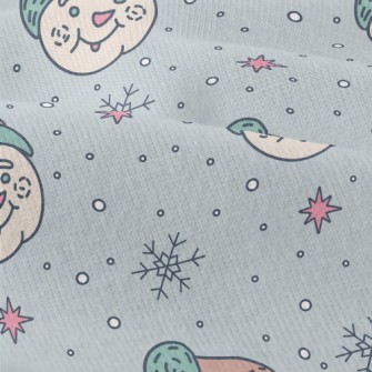 Snowman Head In Fur Hat Modern Jersey