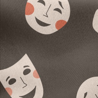 Weird Smiley Mask Jersey Backed Fleece