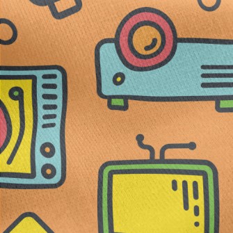 Cute Childlike TV Jersey Backed Fleece