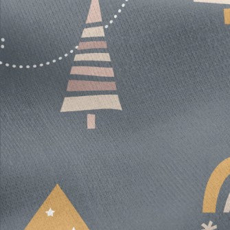 Nordic Style Christmas Tree Jersey Backed Fleece