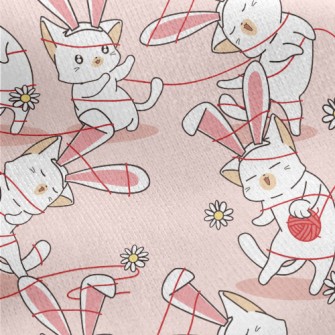 Woolen Tangled Kitten Jersey Backed Fleece