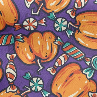 Halloween Pumpkin Candy Jersey Backed Fleece