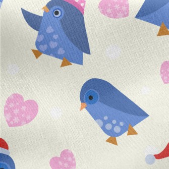 Cute Penguin Family Jersey Backed Fleece