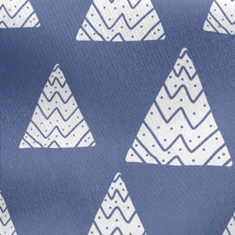 Line Art Mountain Jersey Backed Fleece