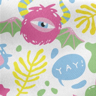 Hello Little Monster Jersey Backed Fleece