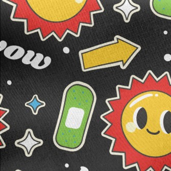 Big Eyes And Big Sun Jersey Backed Fleece