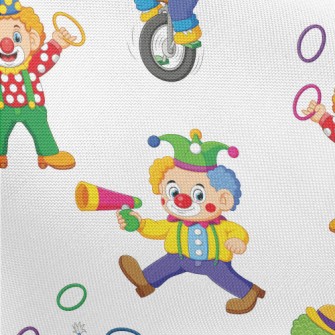 Variety Of Funny Clowns Pongee