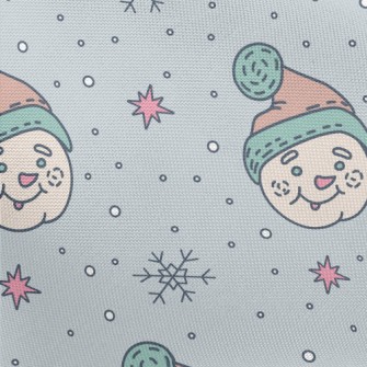 Snowman Head In Fur Hat Pongee