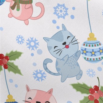 Kittens Celebrate Christmas Pongee