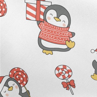 Happy Christmas Penguin Pongee