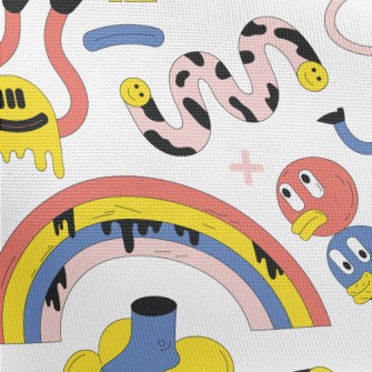 Weird Art Graffiti Pongee