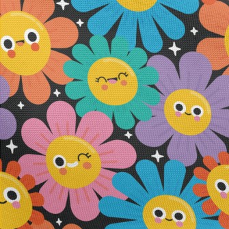 Colorful Sunflowers Pongee