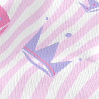 Striped Shiny Crown Stretch Jersey