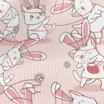 Woolen Tangled Kitten Stretch Jersey