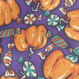 Halloween Pumpkin Candy Stretch Jersey