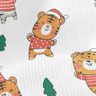 Happy Tiger Celebrates Christm Stretch Jersey