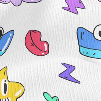 Video Game Style Pattern Stretch Jersey