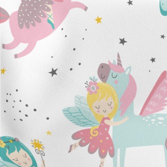 Beauty Fairy Unicorn Lightweight Cotton Poplin